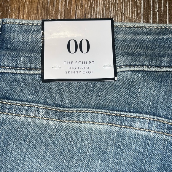 White House Black Market Sculpt Skinny Cropped Jeans High waisted Size 00 Denim - Picture 8 of 11